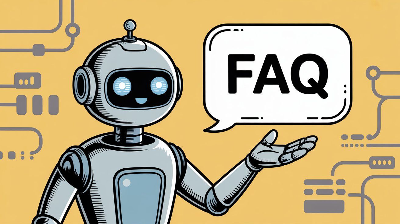 Friendly help bot providing FAQ technical assistance and customer support