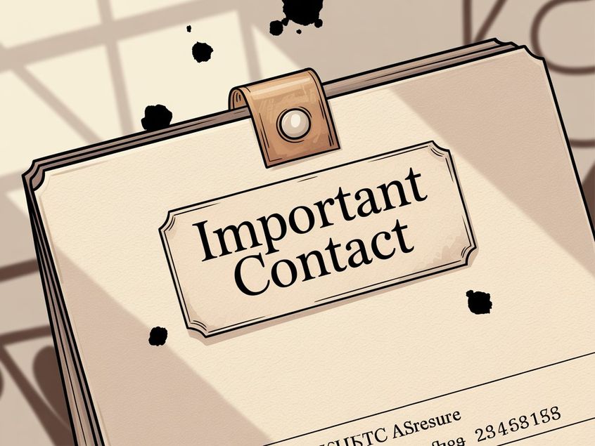 Creating a label tag on a contact card representing the concept of organizing contacts into groups