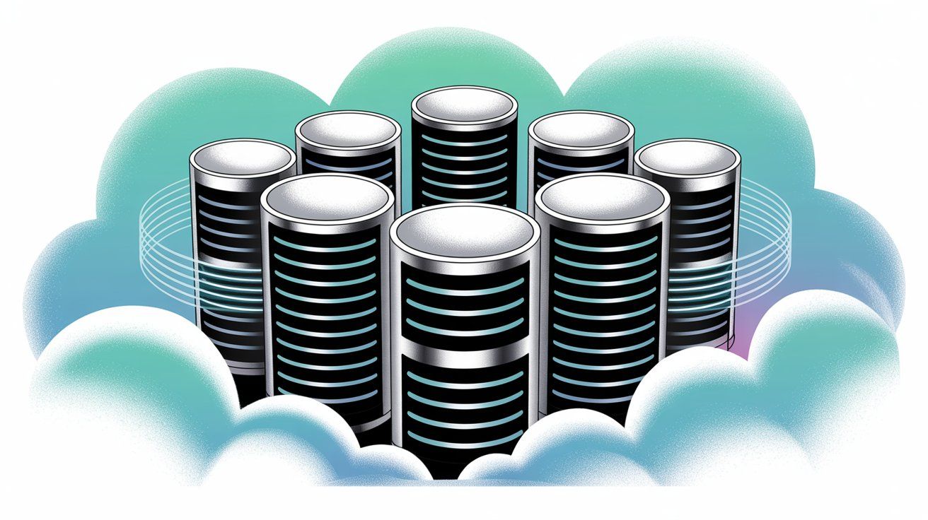 Database servers in cloud storage representing ChatGPT data collection