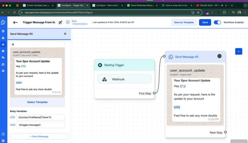 Final Spur Automation Workflow will look like this