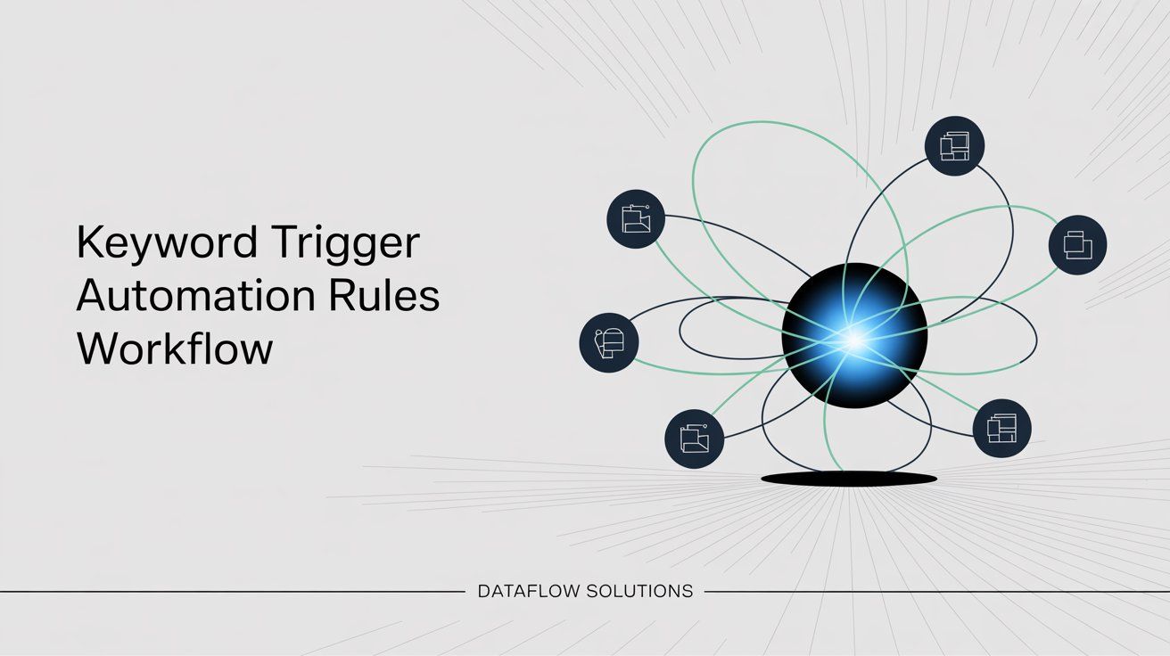 Keyword trigger automation rules and workflow system