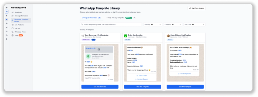 Template Library is live. Over 80+ pre-made templates. 