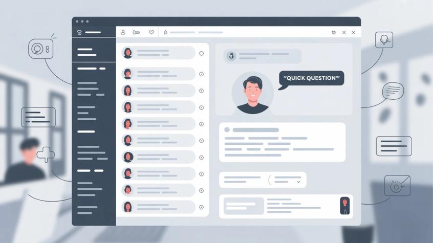 Agent dashboard displaying customer conversation history and context for seamless handoff continuation