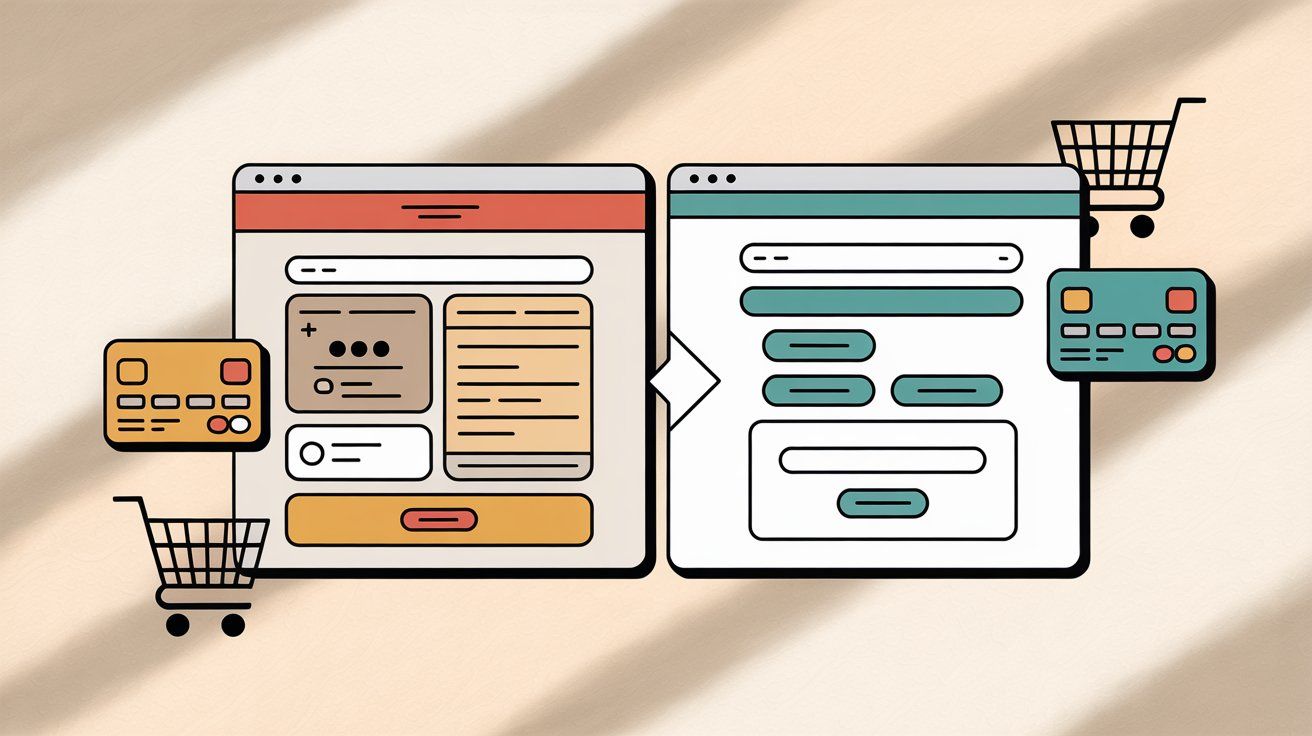 Comparison of Instagram checkout flow changes showing in-app vs website checkout for 2025