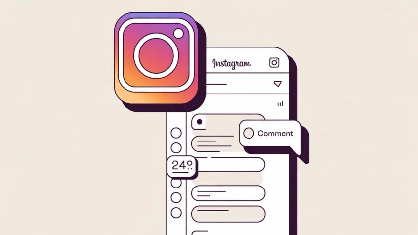 Instagram mobile interface showing comment count of 24 but minimal visible comments in the section below, illustrating the comment visibility problem