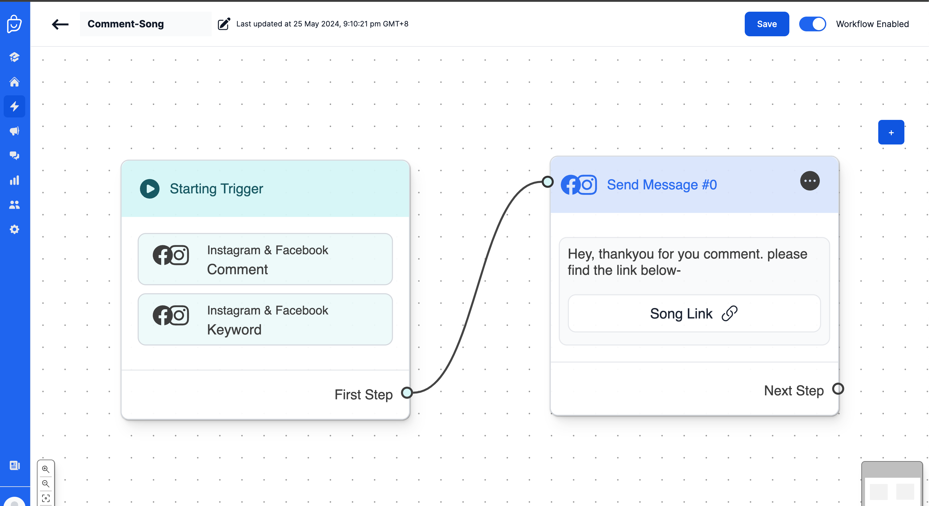 Instagram Comment Automation Flow