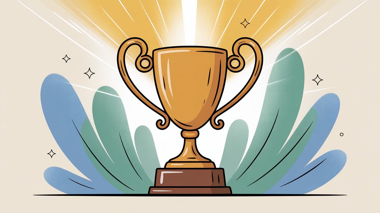 Inspirational illustration representing customer service excellence, achievement, success, and professional dedication
