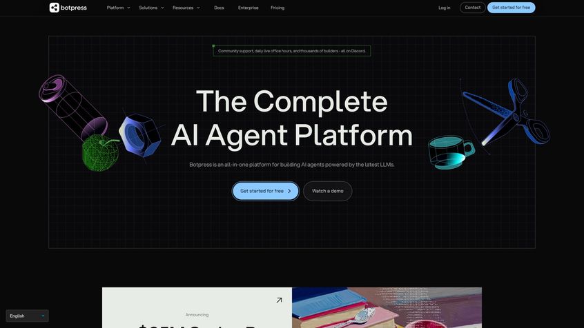 Botpress open-core conversational AI platform highlighting customizable bot builder and enterprise-grade features