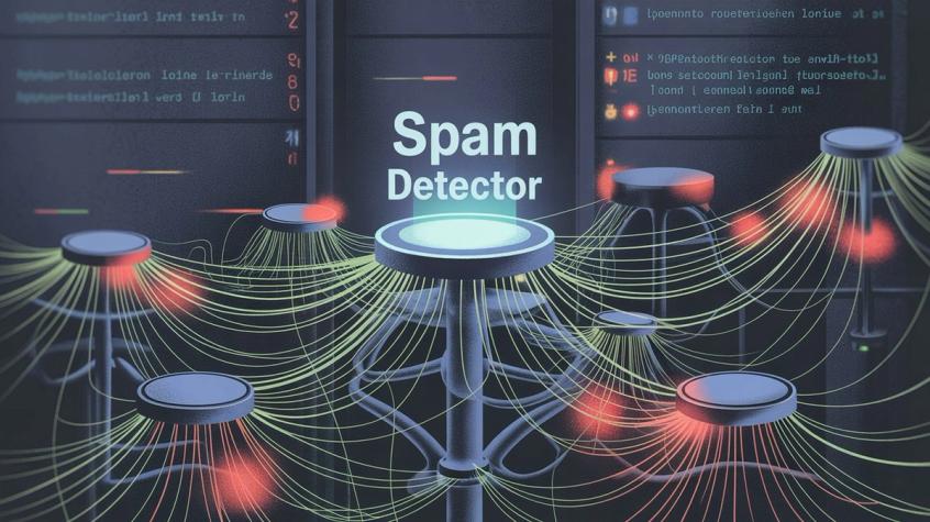 AI spam filtering neural network analyzing and categorizing comments automatically