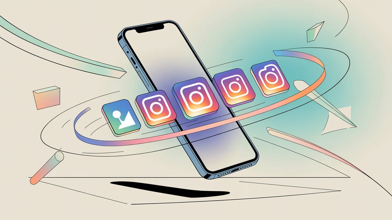 Future Instagram features and innovation development illustration
