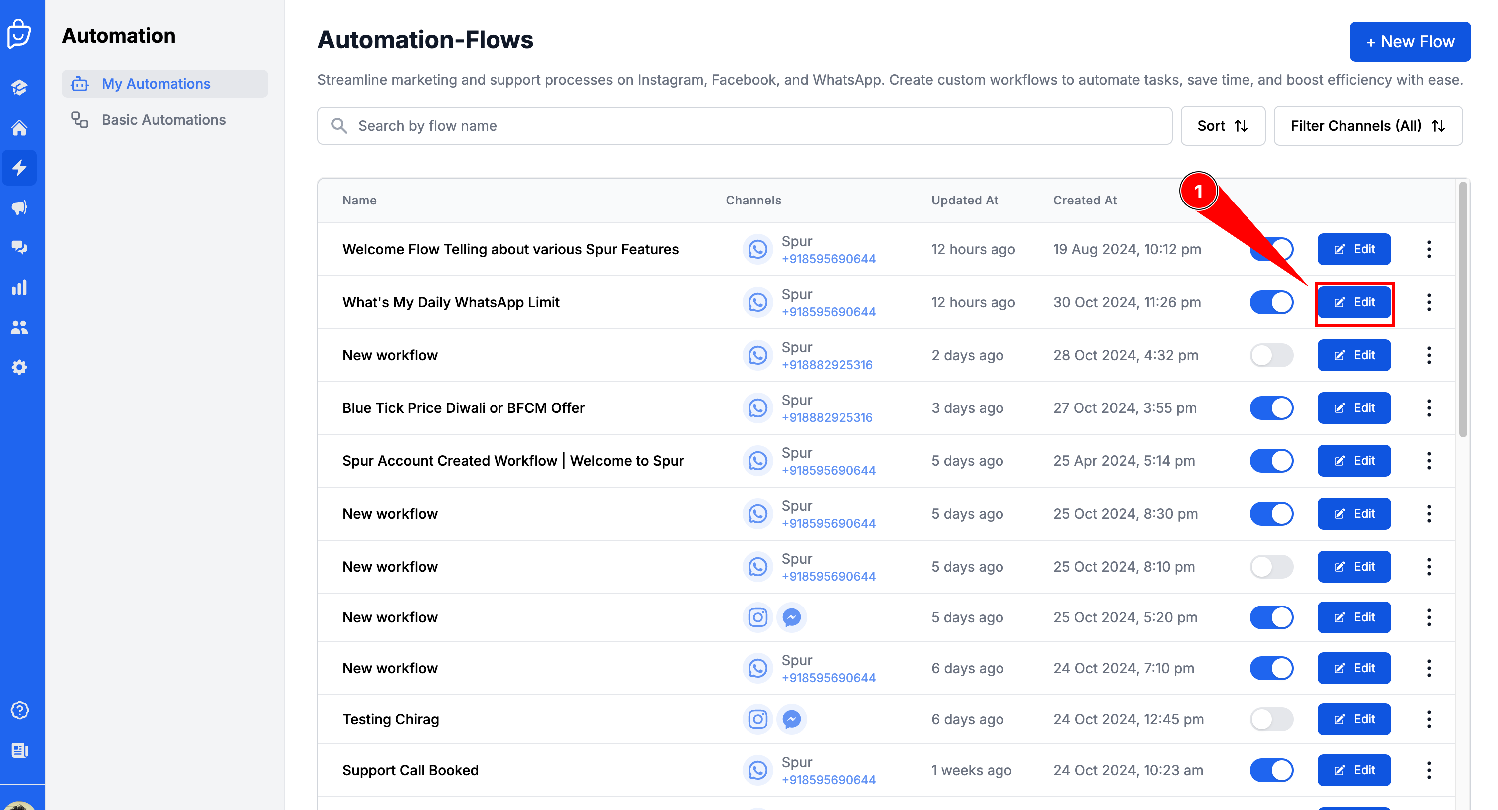 How to edit a workflow automation