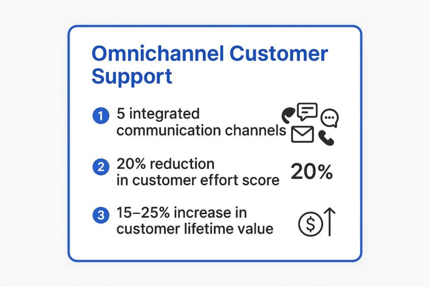 Infographic showing key data about Omnichannel Customer Support