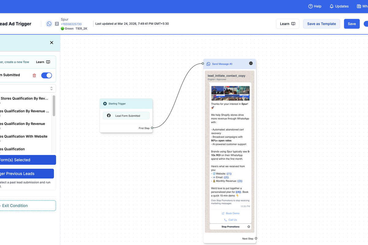 Meta Lead Forms → WhatsApp: instant follow-up on every lead