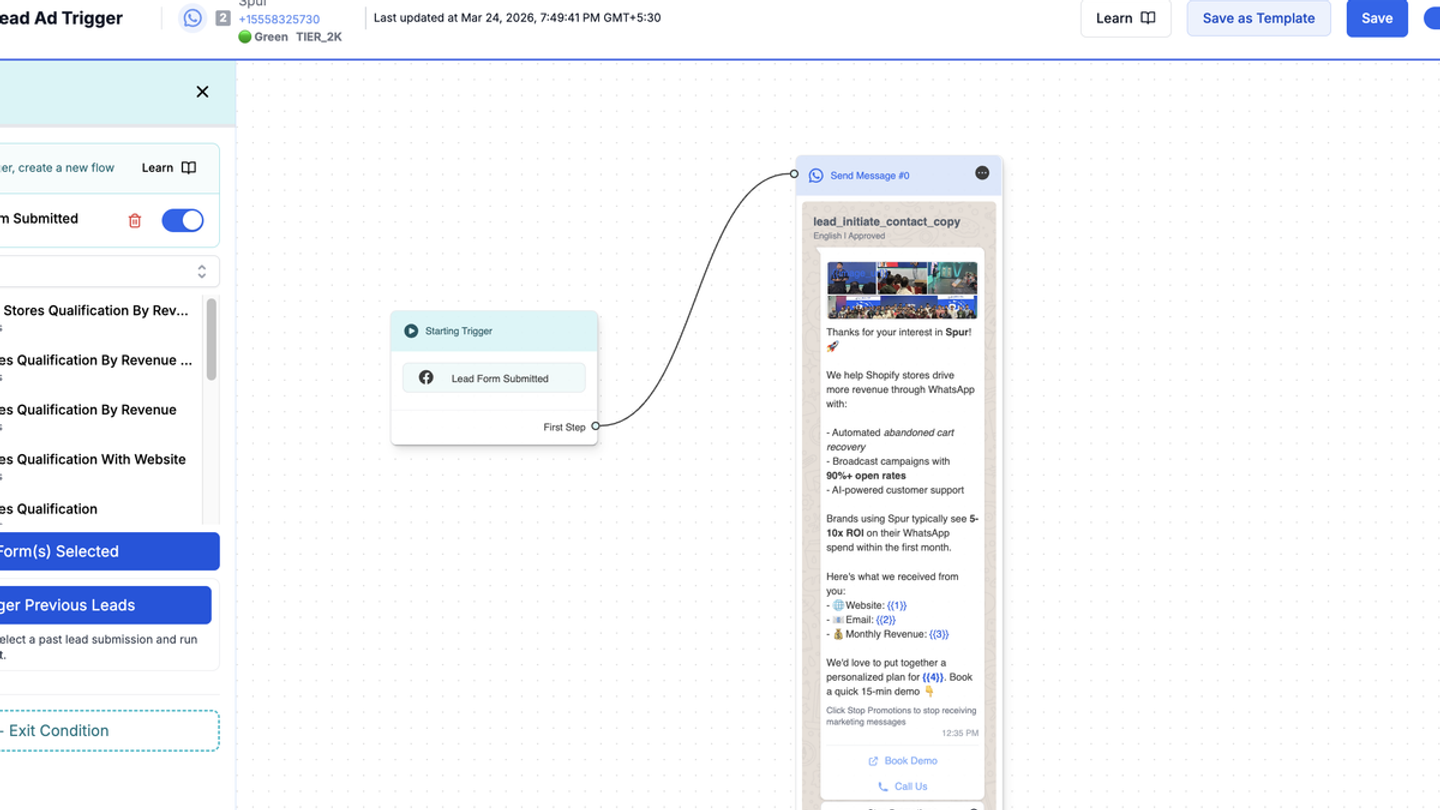 Meta Lead Forms → WhatsApp: instant follow-up on every lead