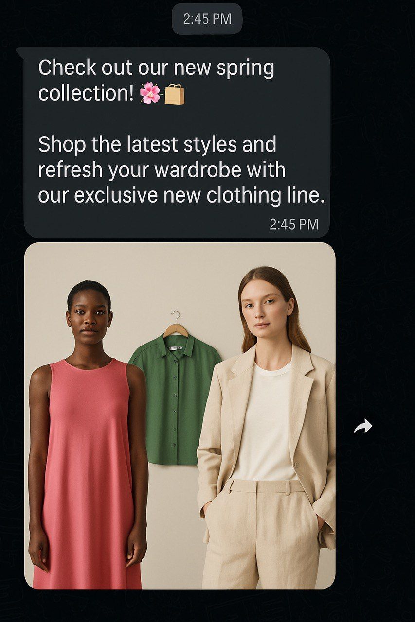 Instead of sending a marketing template like this: