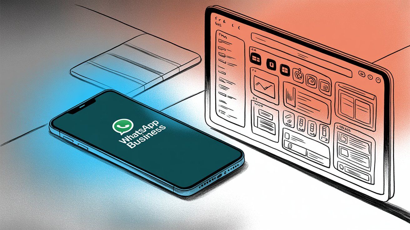 WhatsApp Business App on mobile phone versus professional multi-device API platform
