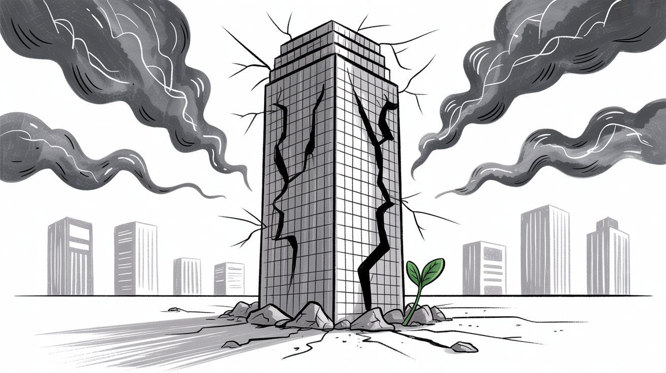 Business failure analysis showing common patterns of companies that missed indirect competitive threats while focusing solely on direct rivals