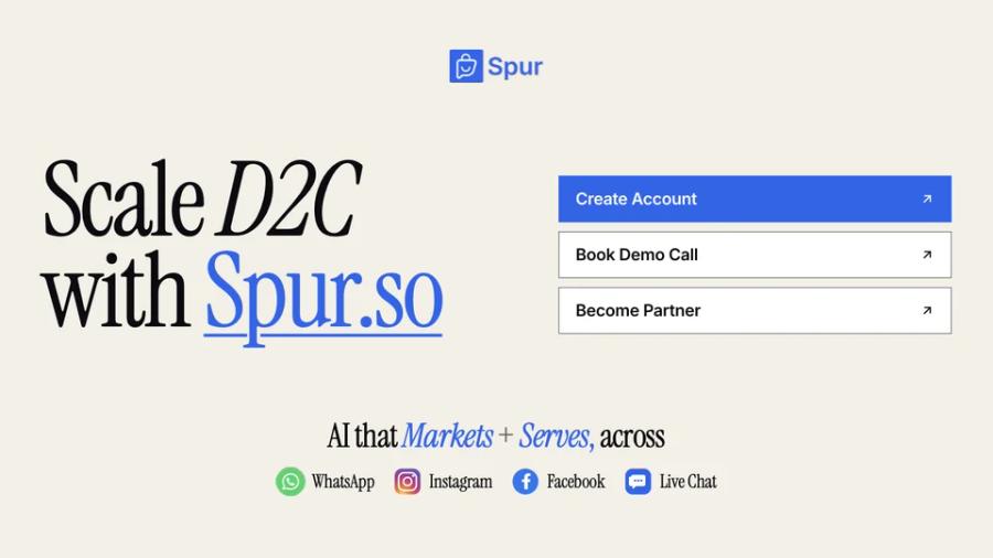 Sampul sales deck: Scale D2C with Spur