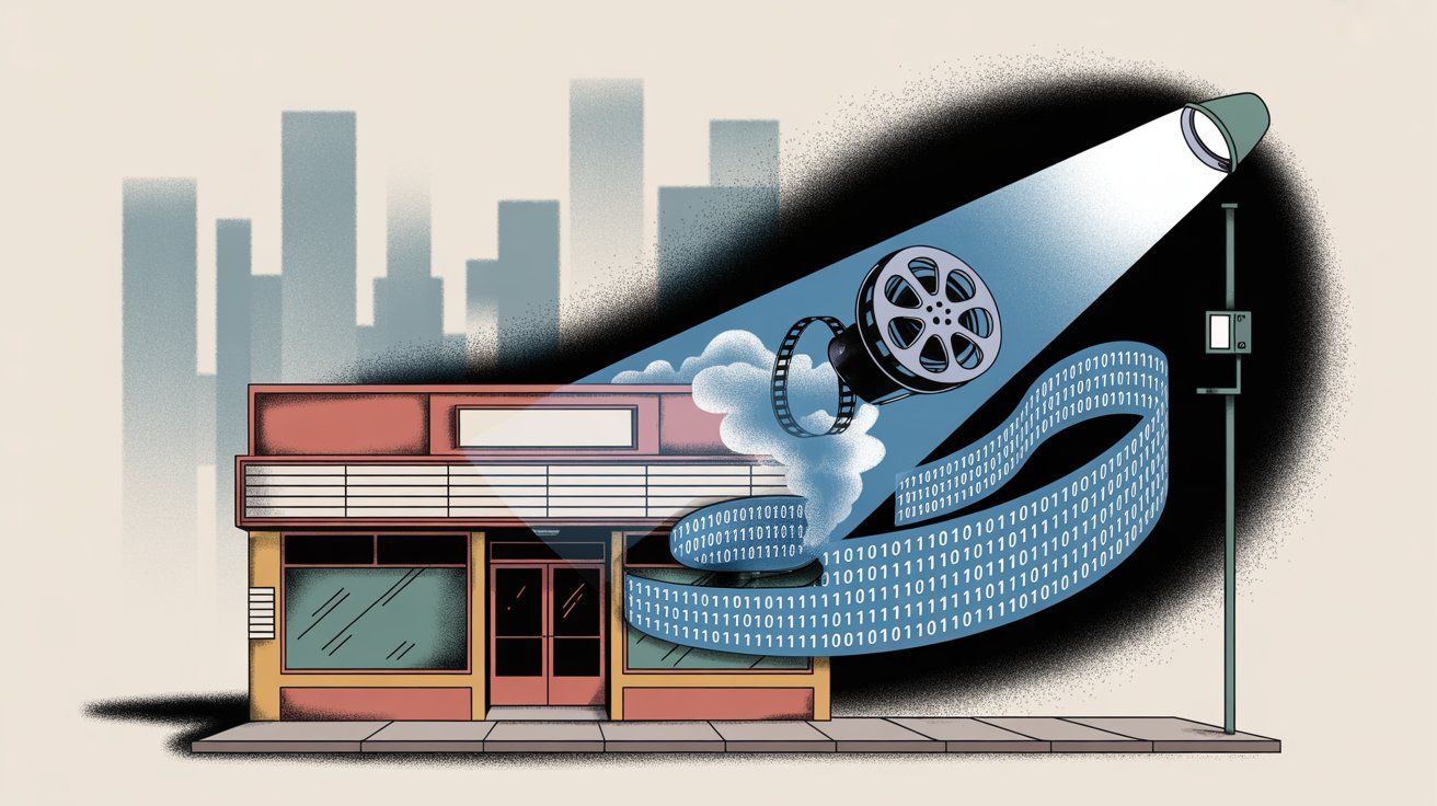 Case study illustration of traditional video rental industry disrupted by streaming services showing how indirect competition can transform entire markets