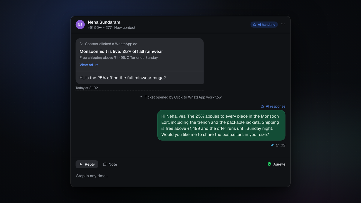 Your AI agent now knows which ad they clicked and what time it is