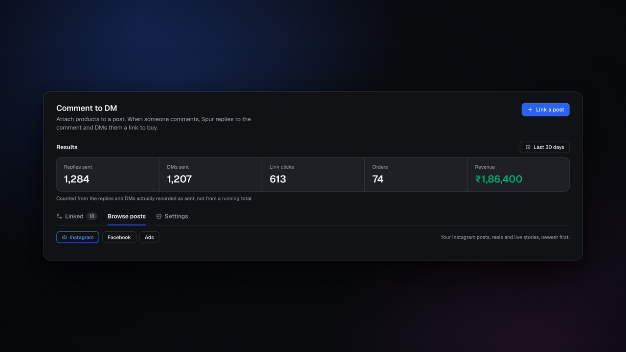 Comment to DM shows what the post actually earned