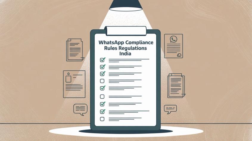 WhatsApp compliance checklist showing rules and regulations for India