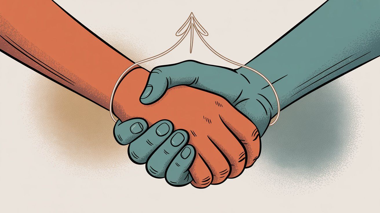 Complementary partnership showing service and support working together for customer success