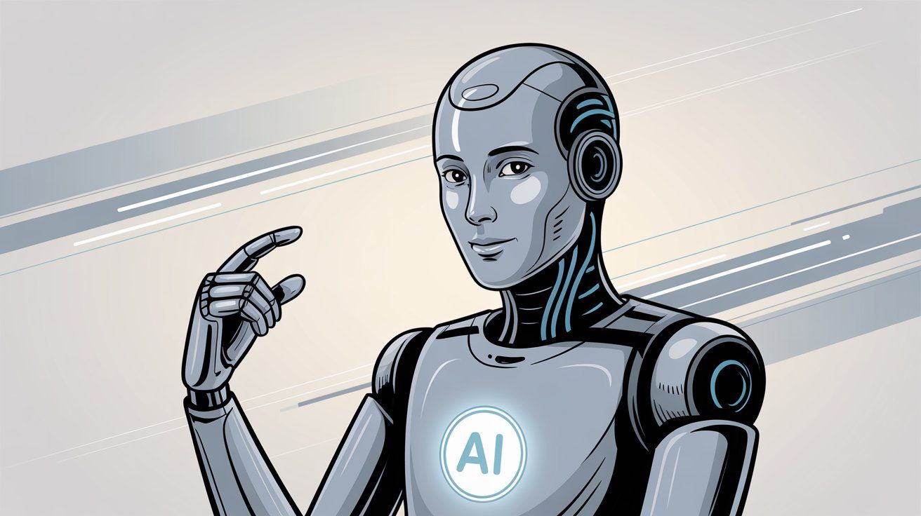 AI agent handling customer conversations with context awareness in hand-drawn editorial style