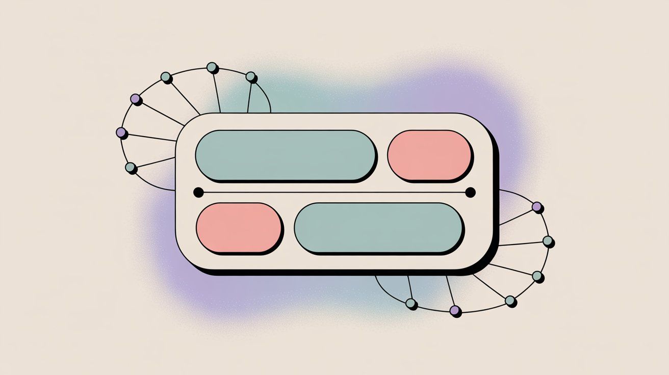 Illustration of chatbot design and builder interface showing the process of creating automated conversation flows