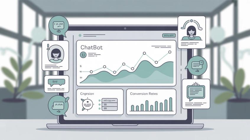 Business impact dashboard showing metrics and real outcomes from chatbot lead qualification implementation
