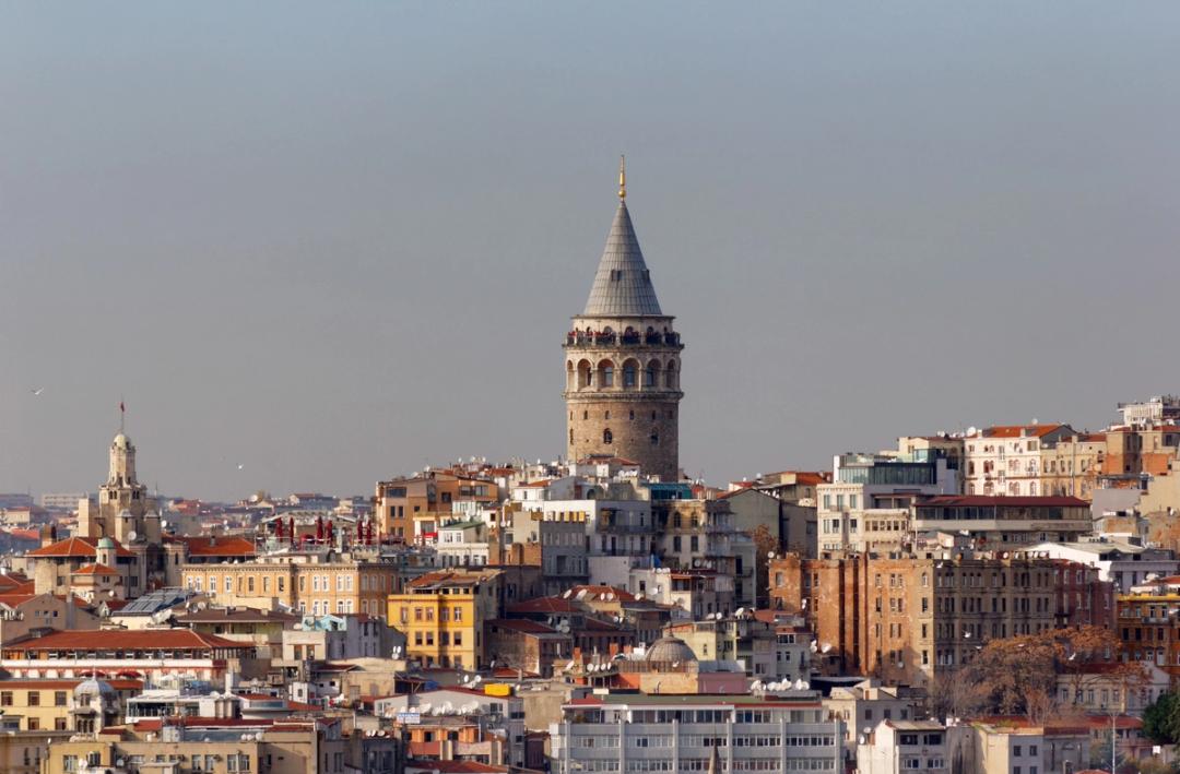 Galata and Beyoğlu, seen across the water in Istanbul