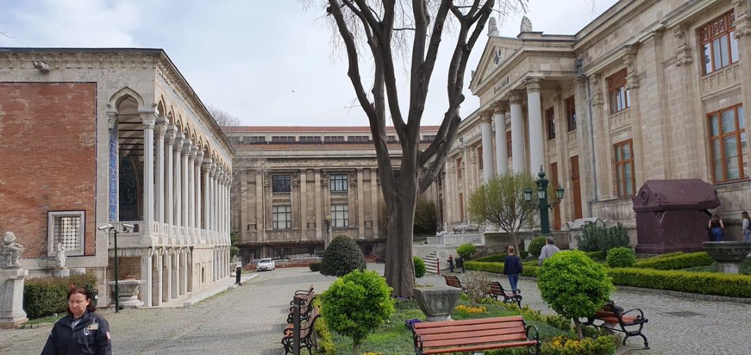 The garden courtyard of the Istanbul Archaeological Museums