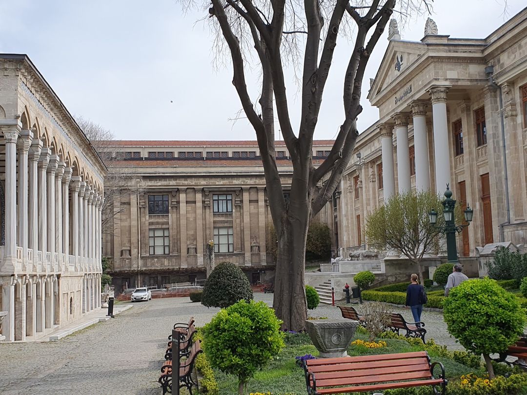 The garden courtyard of the Istanbul Archaeological Museums