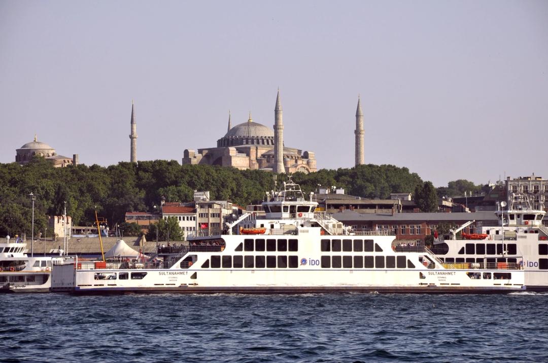 A ferry crossing the Bosphorus, Istanbul