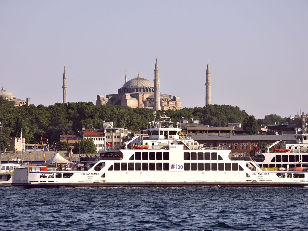 A ferry crossing the Bosphorus, Istanbul