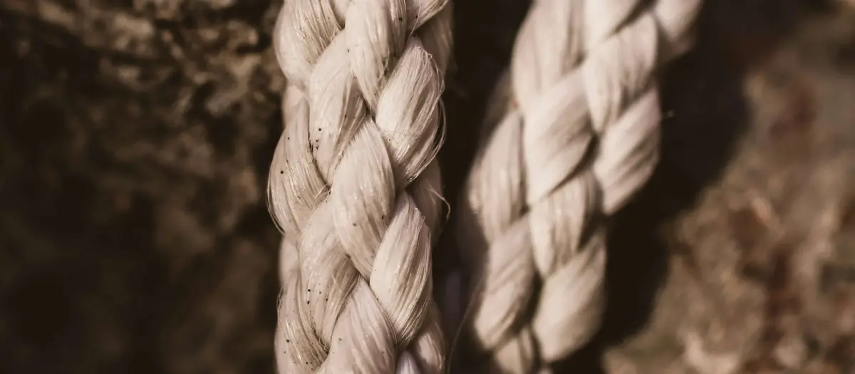 Three ropes are braided together into one