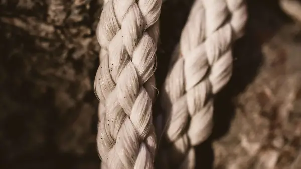 Three ropes are braided together into one