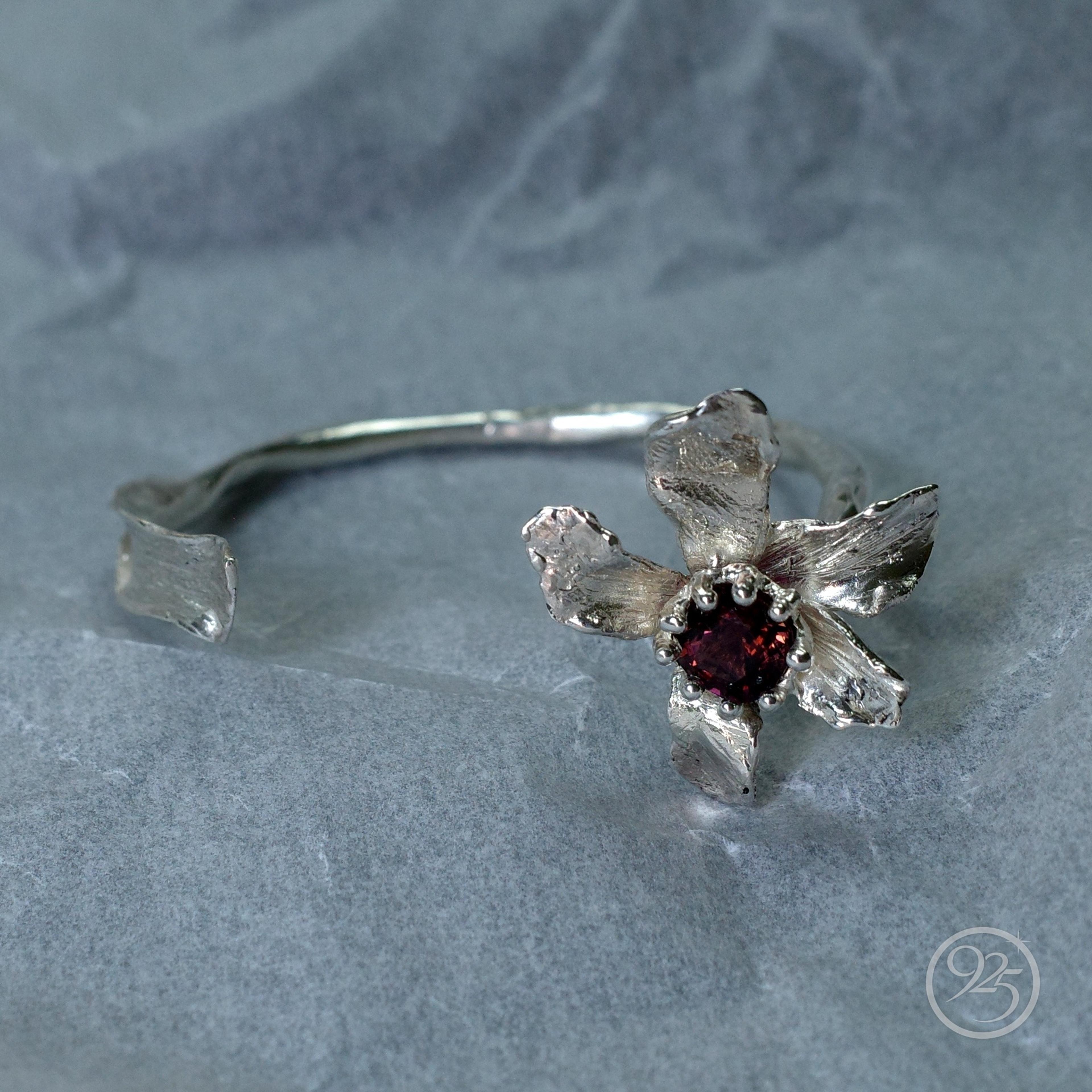 Garnet Bloom Cuff