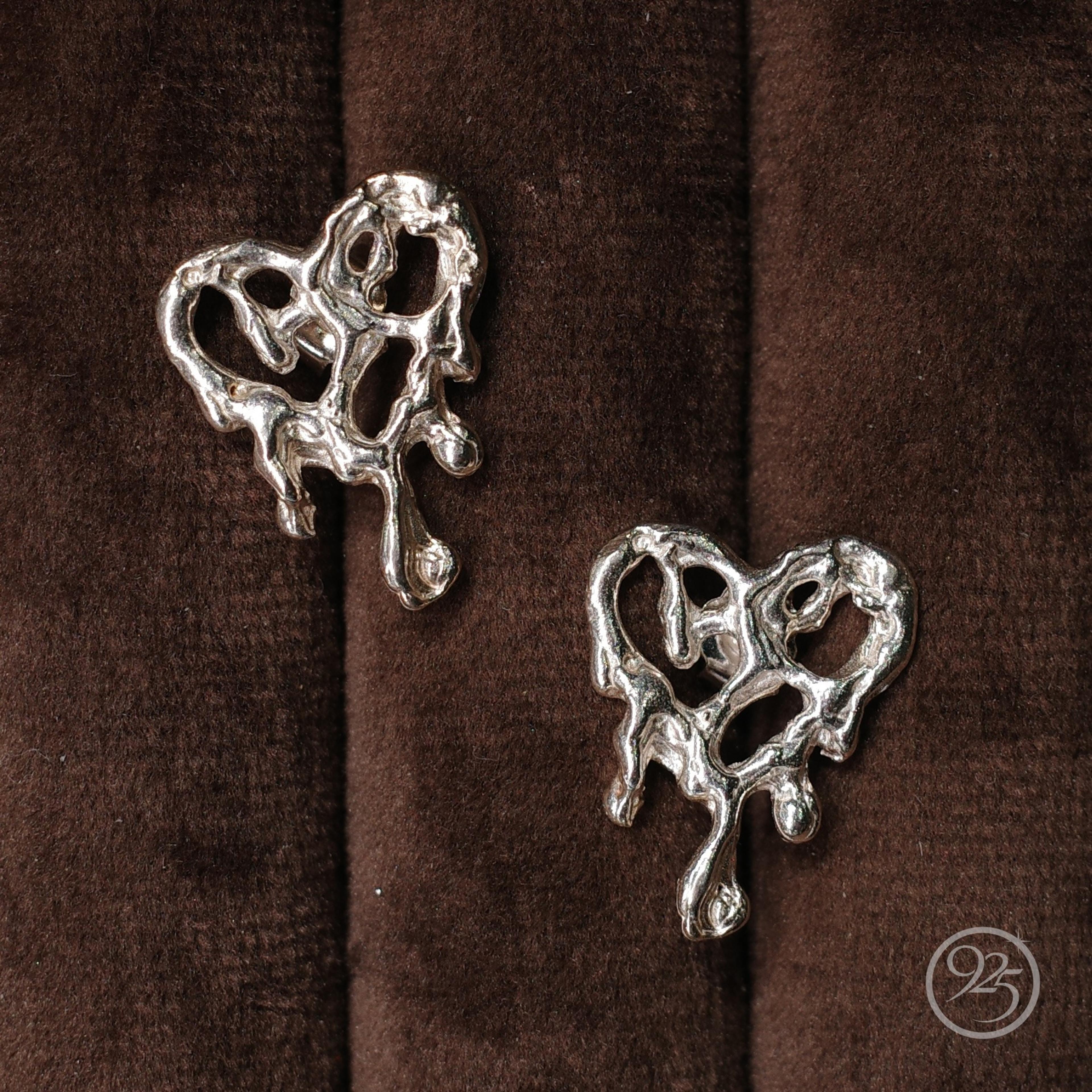 Melted Heart Earrings