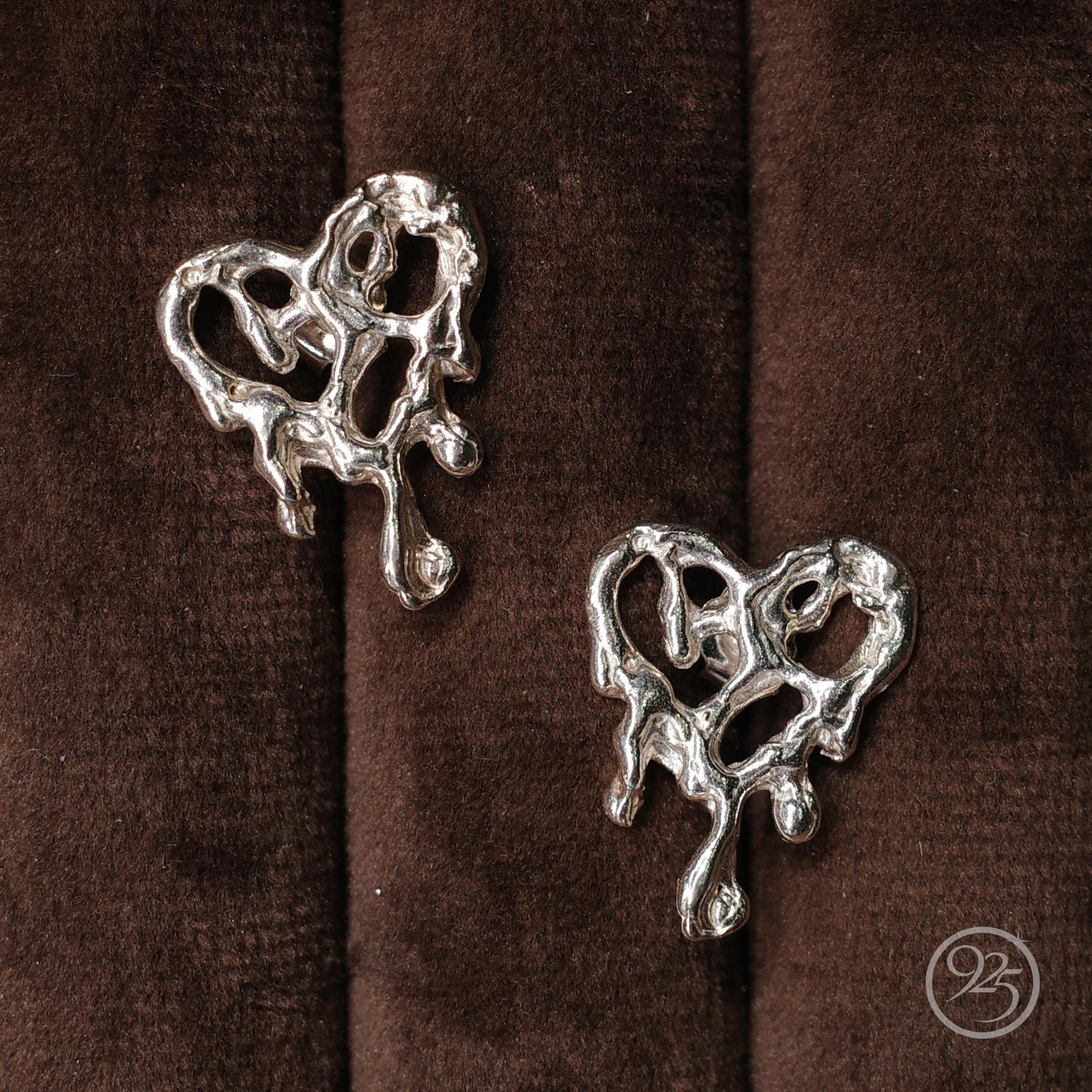 Melted Heart Earrings