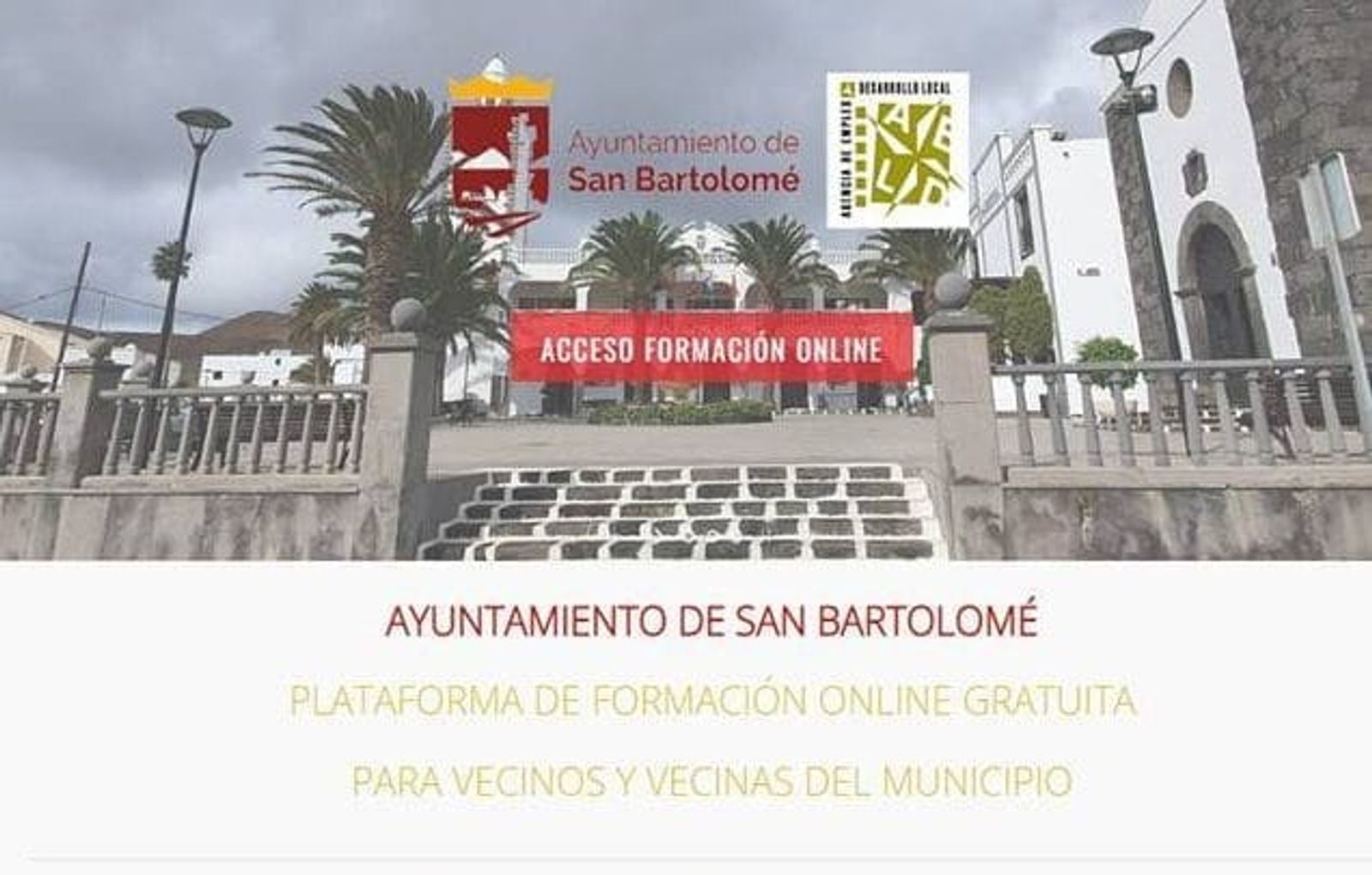 San Bartolomé pone en marcha una plataforma de formación en línea para mejorar las opciones laborales