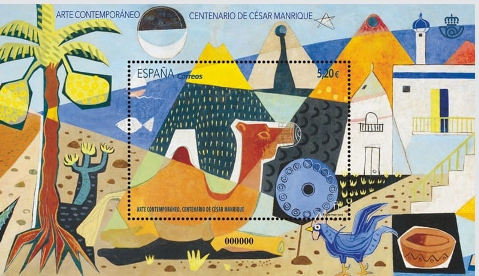 Correos presenta un sello en homenaje al centenario de Manrique