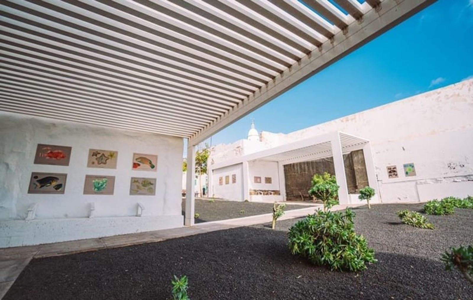 Alumnos de la Pancho Lasso exponen obras dedicadas al litoral de Arrecife