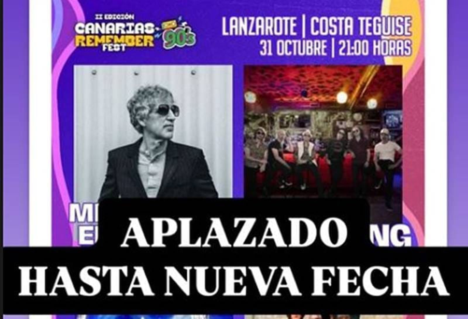 Suspendido el festival con Mikel Erentxun y otros artistas en Costa Teguise