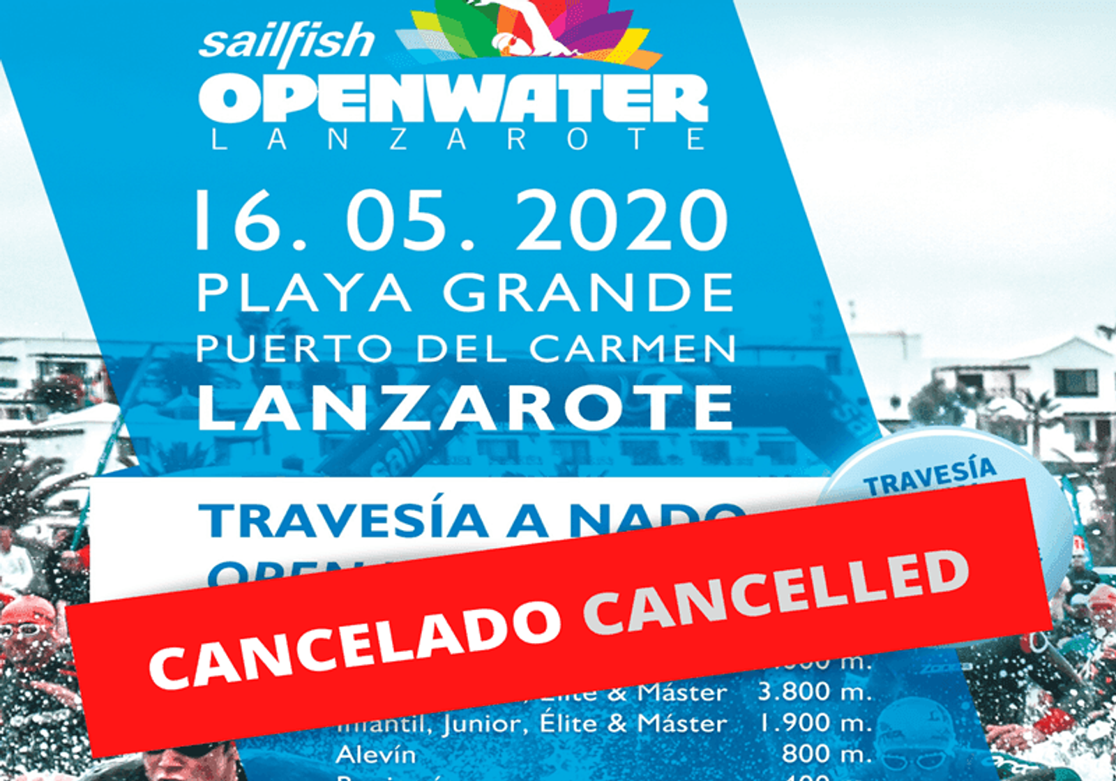 SAILFISH Lanzarote Open Water cancela su edición para este 2020