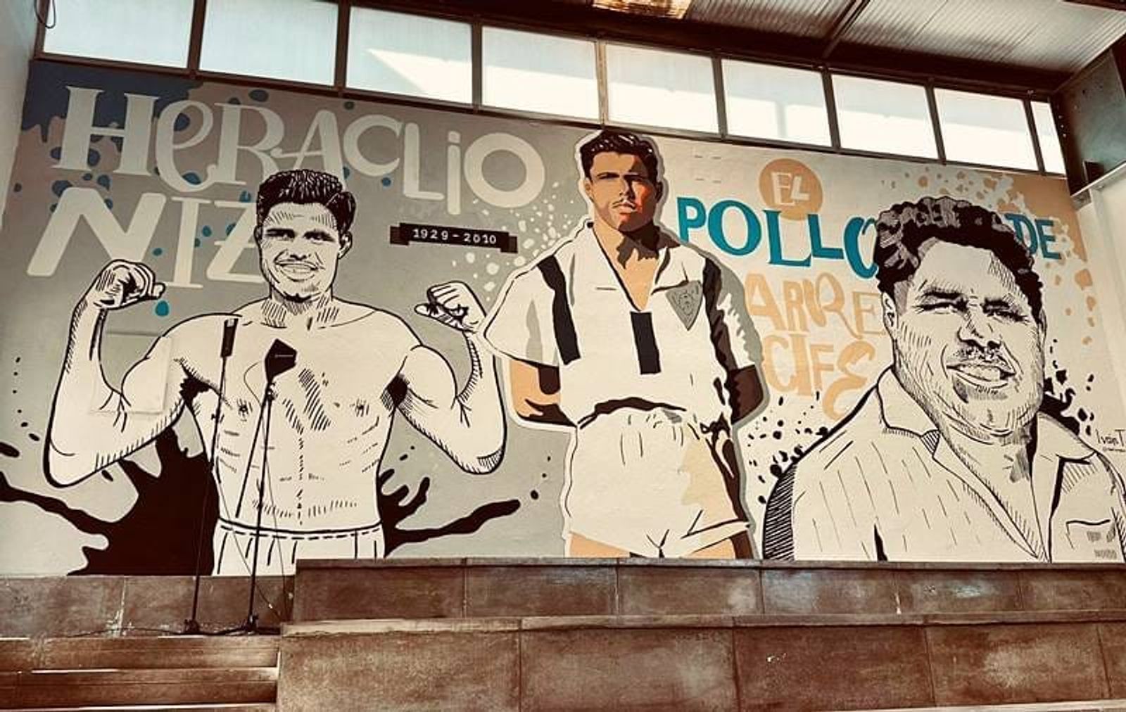 Un mural rinde homenaje al “Pollo” de Arrecife