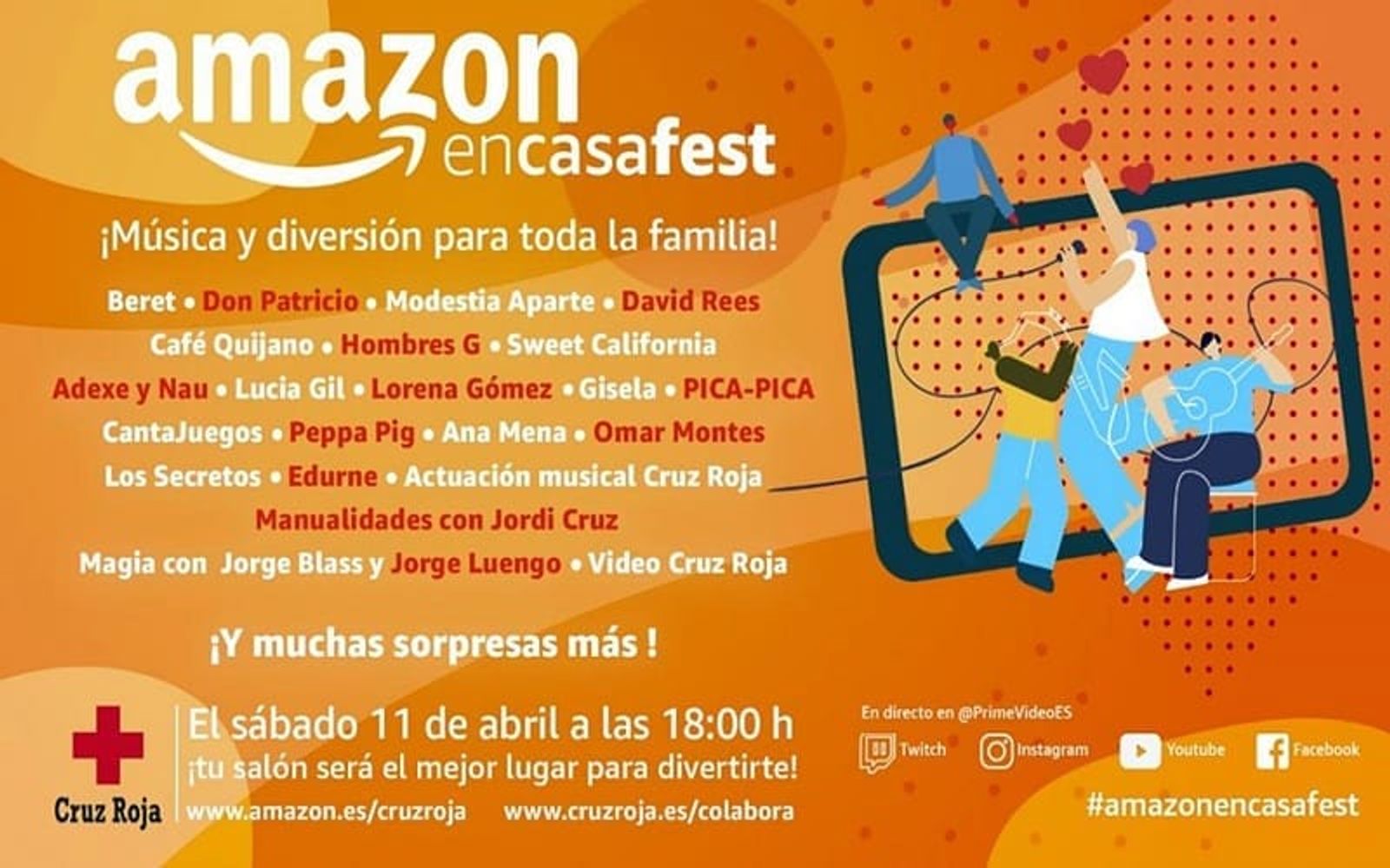 #AmazonEnCasaFest, festival musical on-line para este sábado