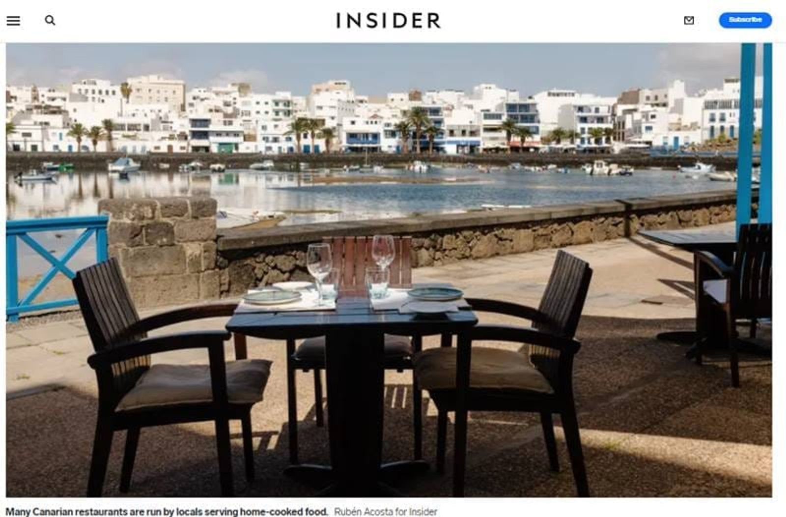 Lanzarote protagonista de la publicación norteamericana ‘Insider’