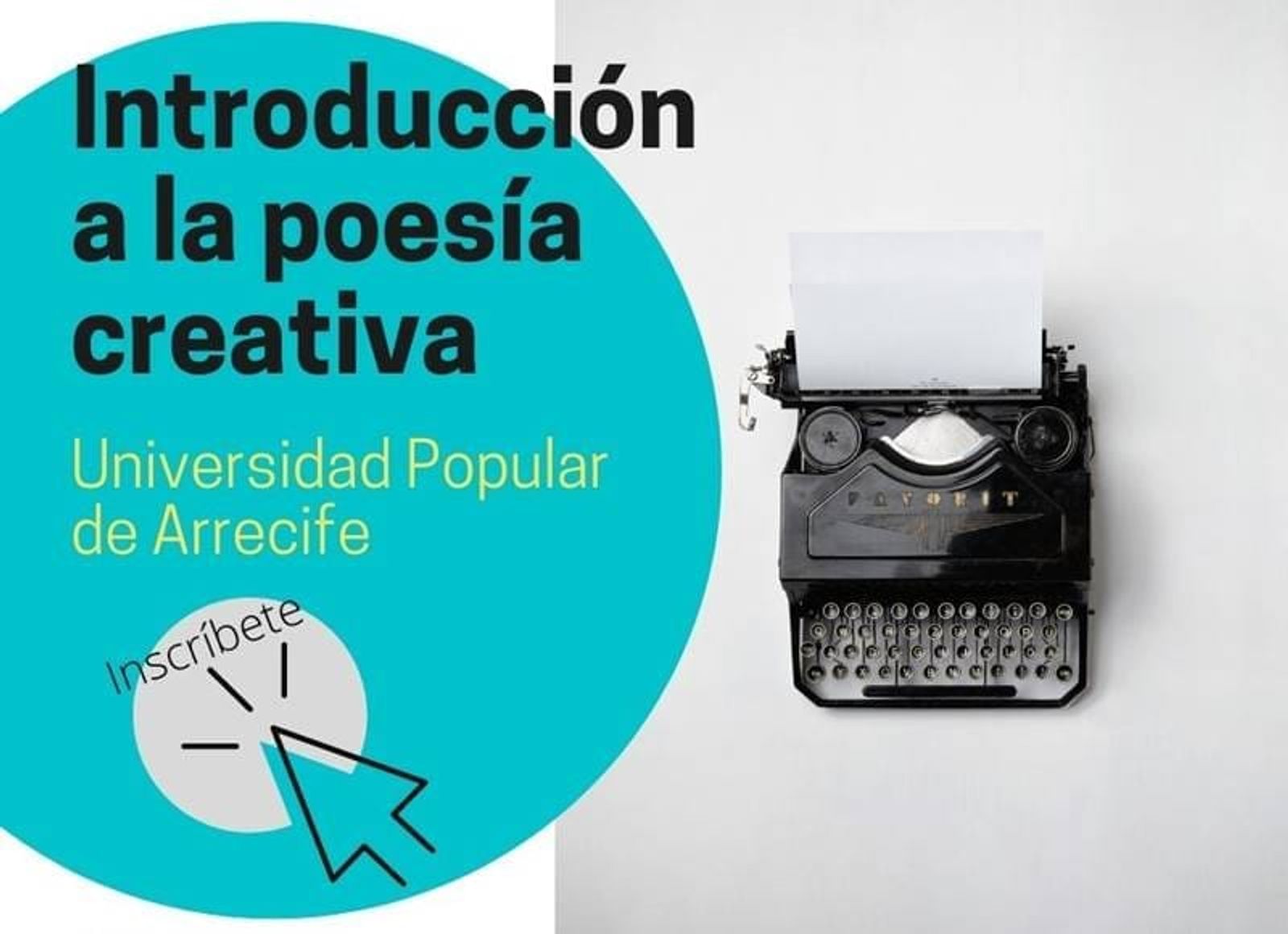 Últimos días para inscribirse en el curso Introducción a la Poesía Creativa de la Universidad Popular de Arrecife
