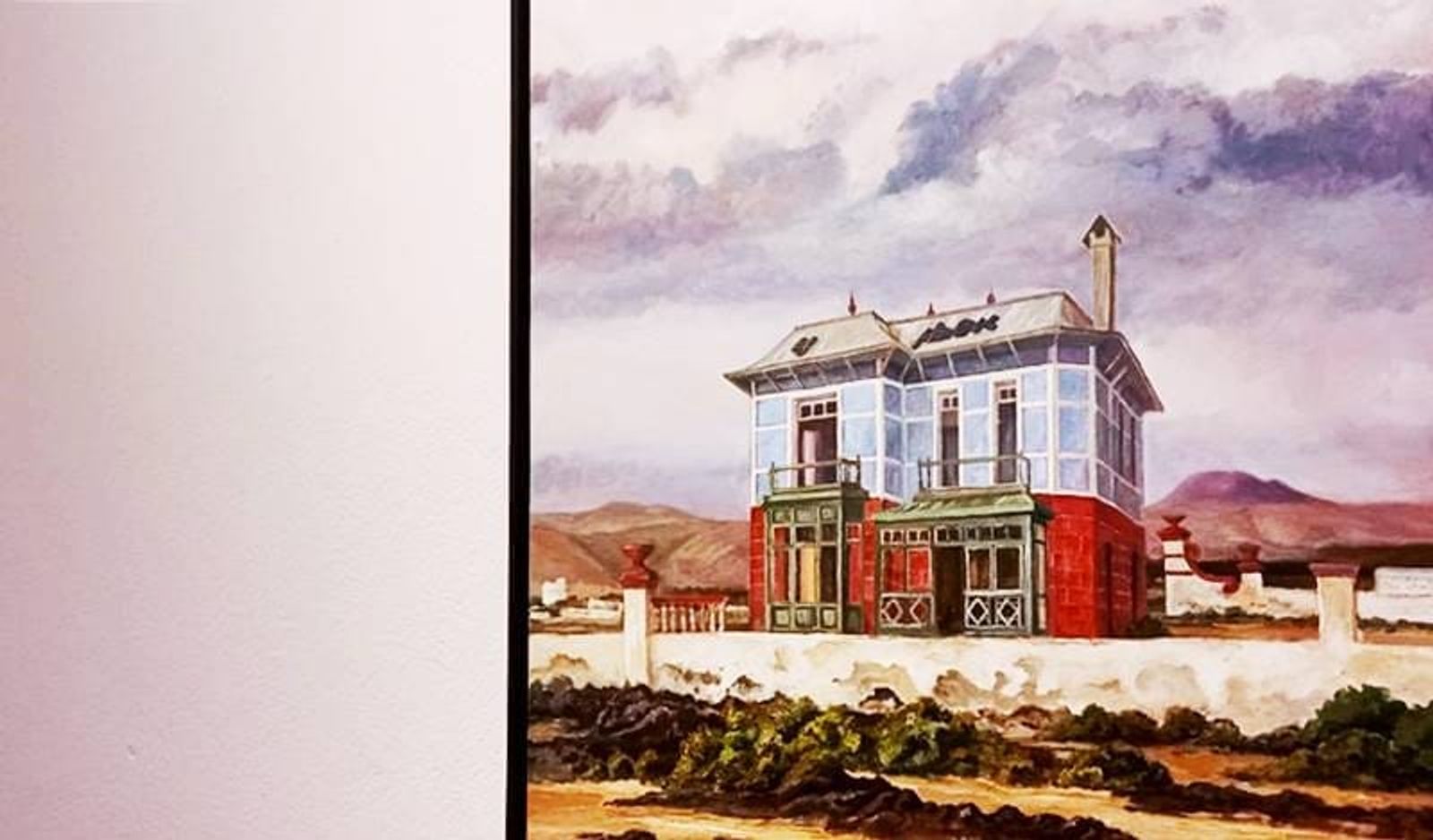 ‘Por los llanos de Guasia’ recoge las ruinas y paisajes de Lanzarote pintados por Mario Delgado